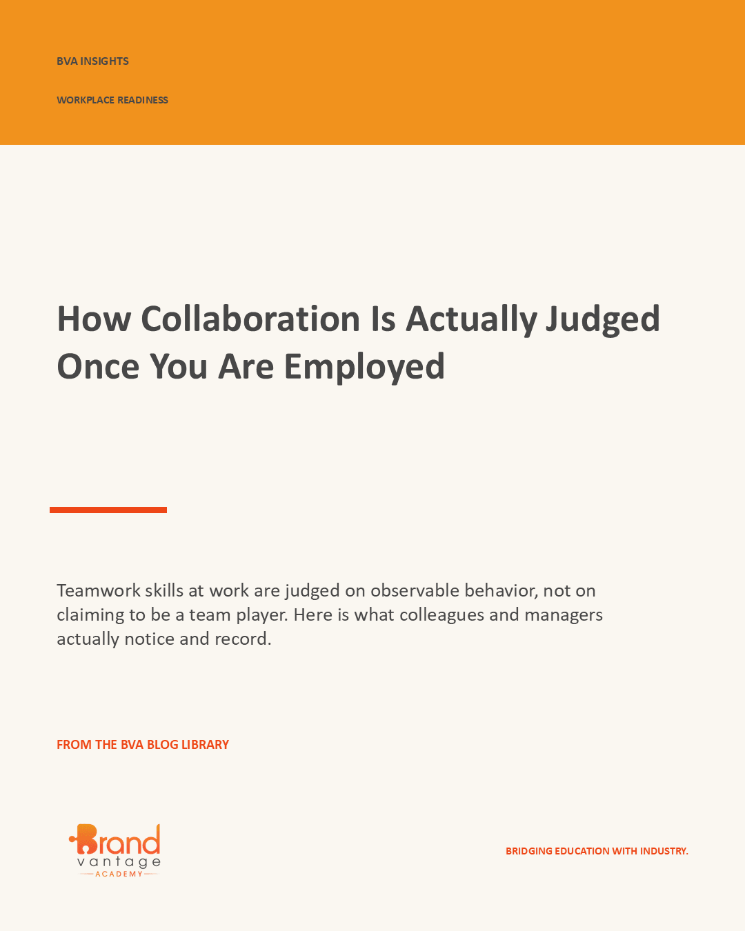 How Collaboration Is Actually Judged Once You Are Employed