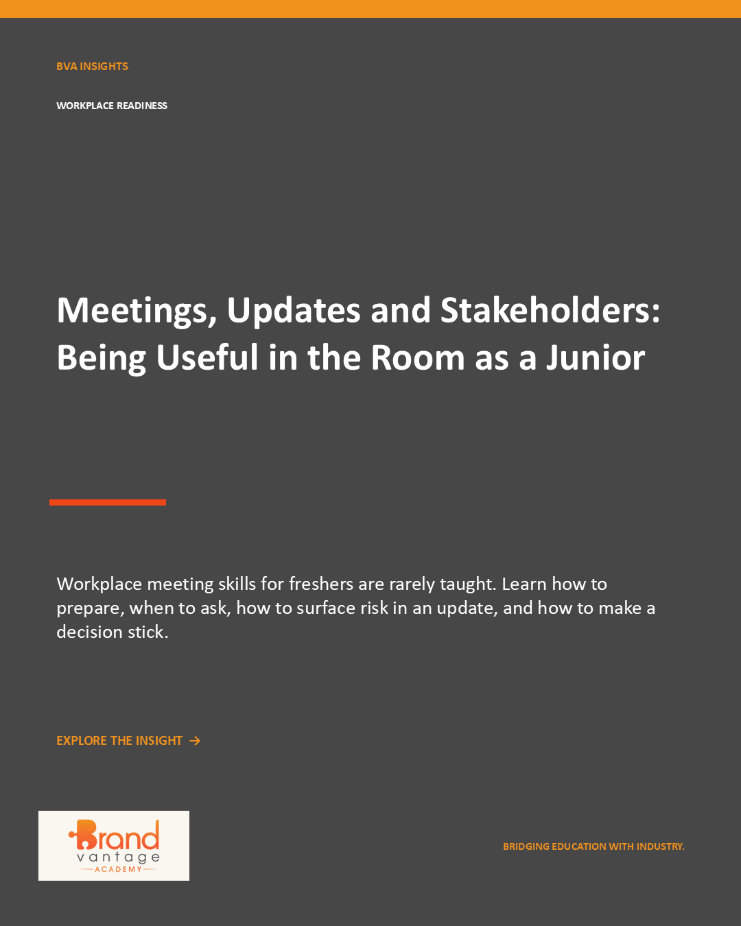 Meetings, Updates and Stakeholders: Being Useful in the Room as a Junior
