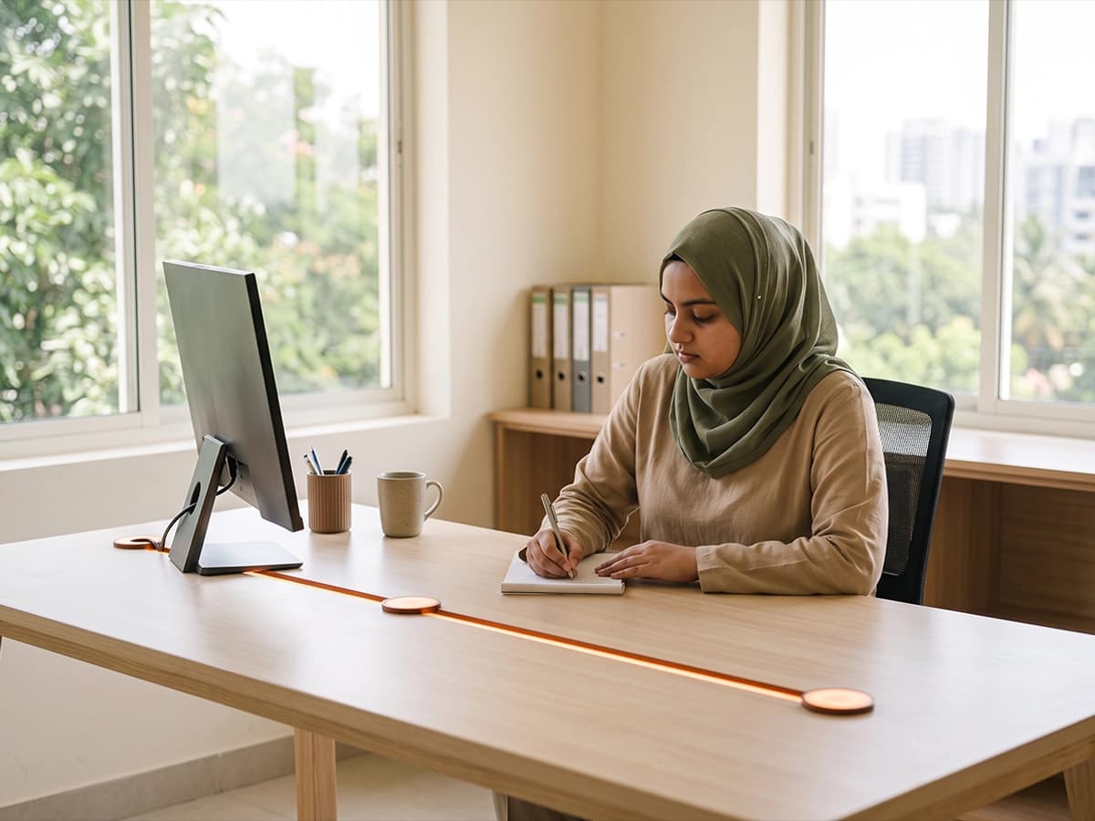 A student preparing with the toolkit