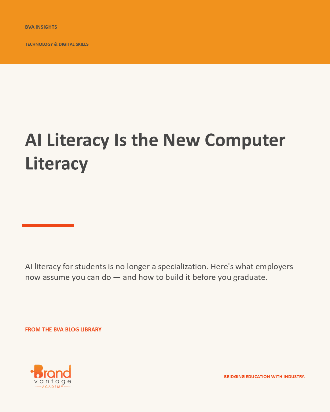AI Literacy Is the New Computer Literacy