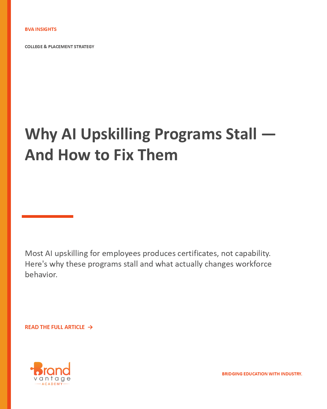 Why AI Upskilling Programs Stall — And How to Fix Them
