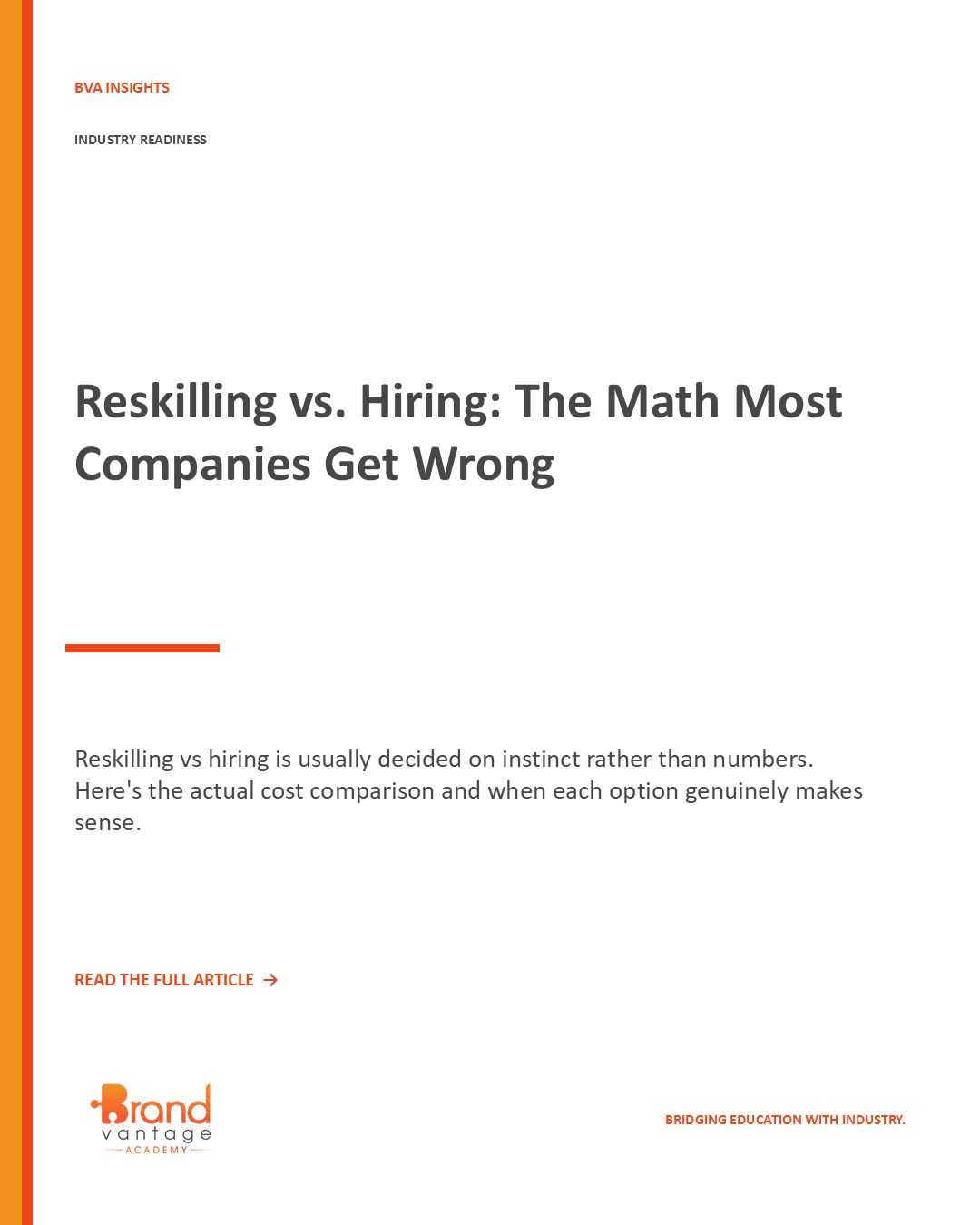 Reskilling vs. Hiring: The Math Most Companies Get Wrong