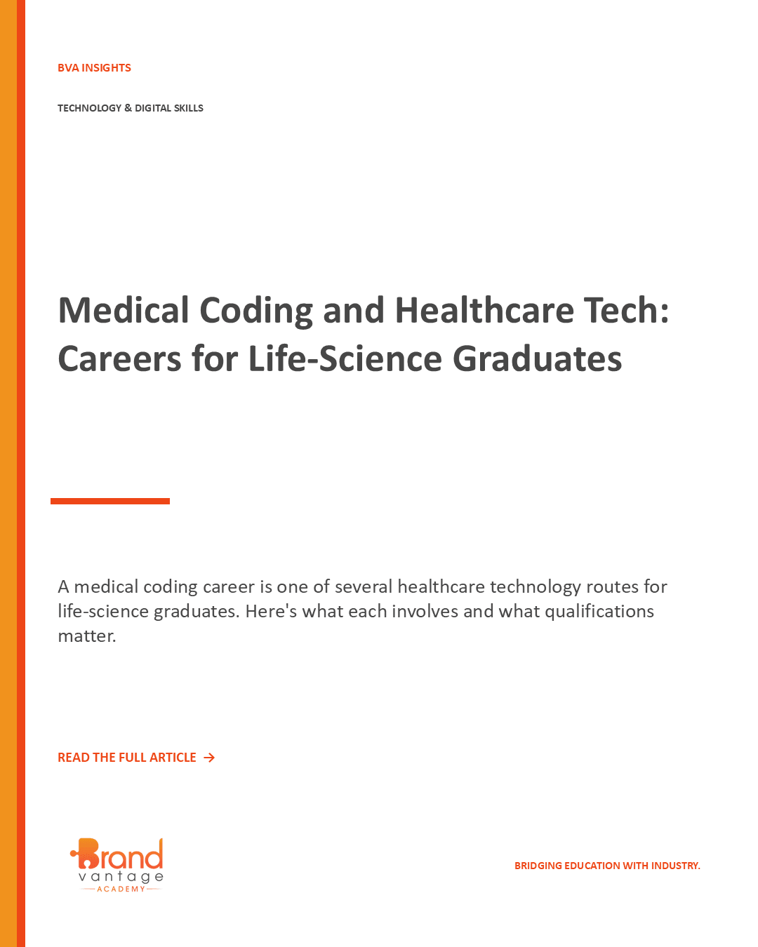 Medical Coding and Healthcare Tech: Careers for Life-Science Graduates