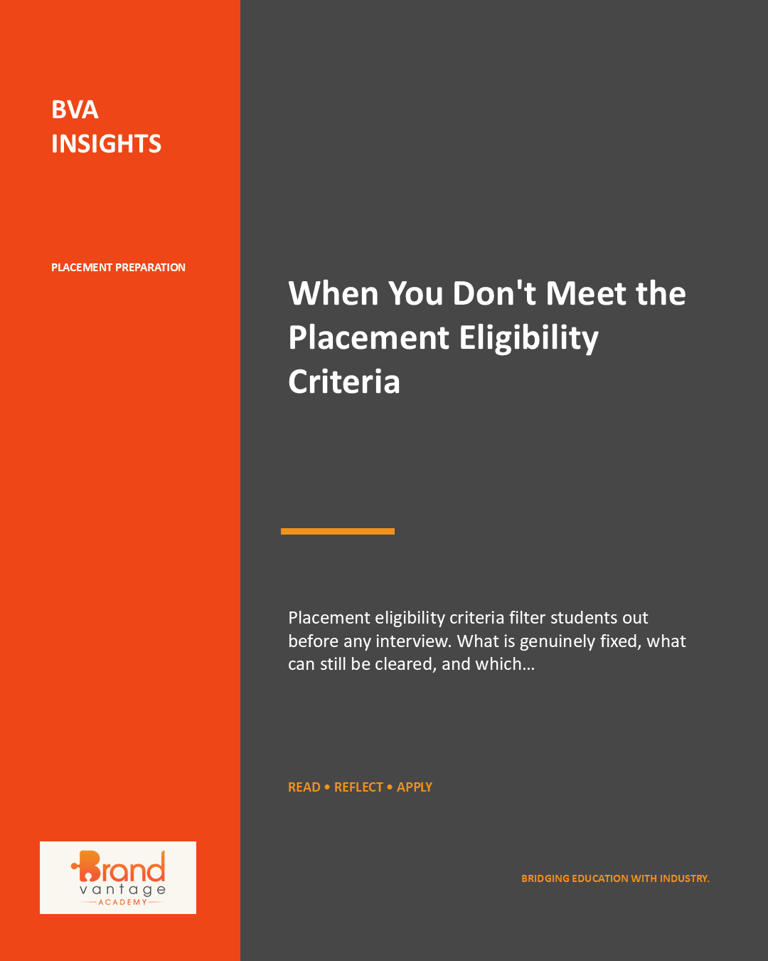 When You Don’t Meet the Placement Eligibility Criteria