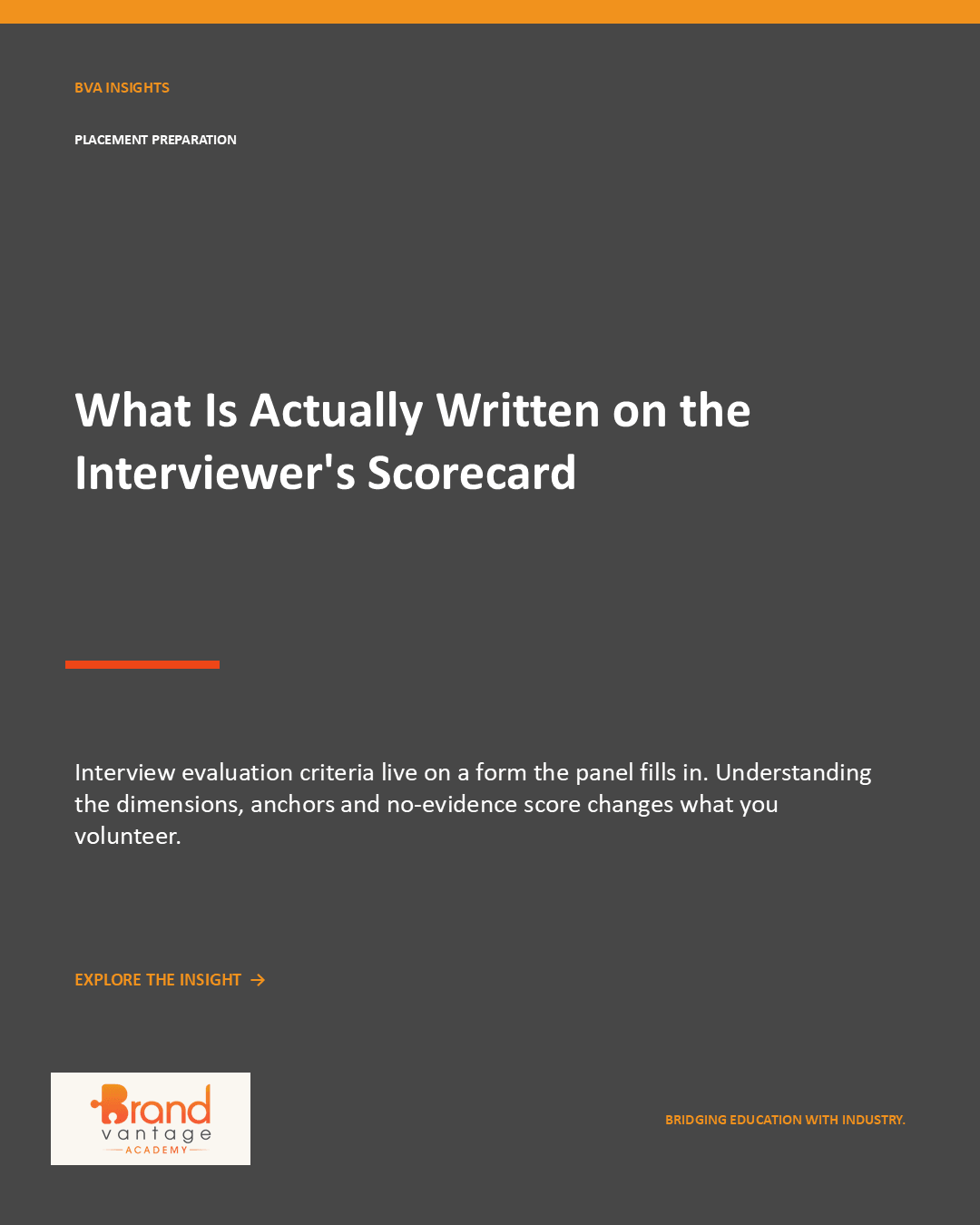 What Is Actually Written on the Interviewer’s Scorecard
