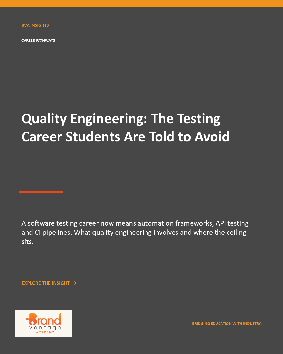 Quality Engineering: The Testing Career Students Are Told to Avoid