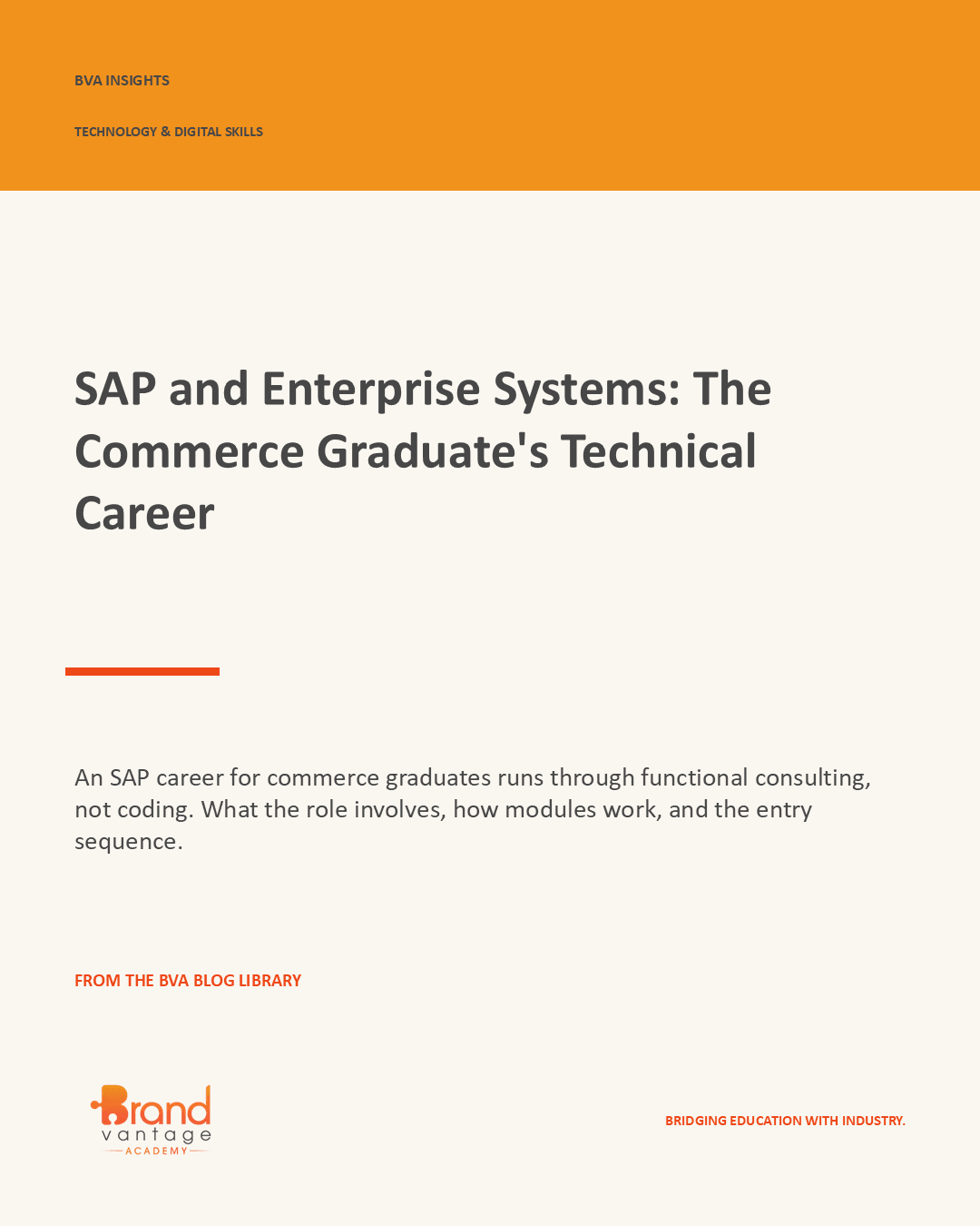SAP and Enterprise Systems: The Commerce Graduate’s Technical Career